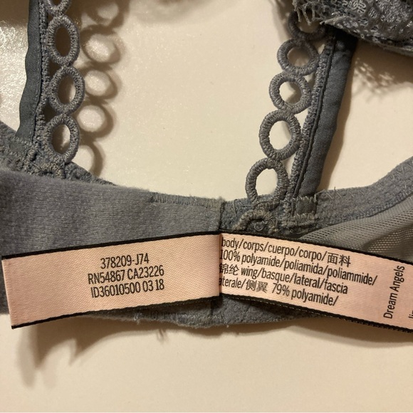 Victorias Secret Dream Angels 34B Lacey Padded Bra Underwire Adjustable - Picture 3 of 12